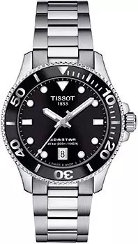 Швейцарские наручные женские часы Tissot T120.210.11.051.00. Коллекция Seastar 1000