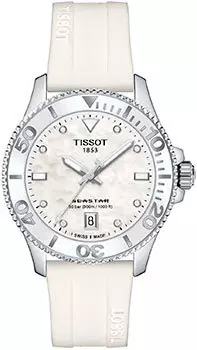 Швейцарские наручные женские часы Tissot T120.210.17.116.00. Коллекция Seastar 1000