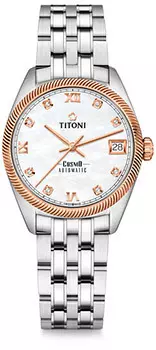 Швейцарские наручные женские часы Titoni 828-SRG-652. Коллекция Cosmo