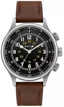 Японские наручные мужские часы Bulova 96A245. Коллекция Pilot