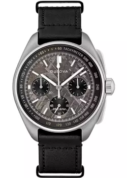 Японские наручные мужские часы Bulova 96A312. Коллекция Lunar Pilot Meteorite