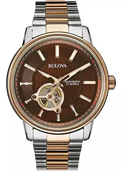 Японские наручные мужские часы Bulova 98A140. Коллекция Automatic