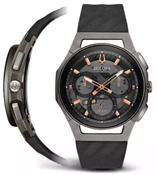 Японские наручные мужские часы Bulova 98A162. Коллекция CURV