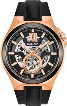 Японские наручные мужские часы Bulova 98A177. Коллекция Maquina