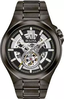 Японские наручные мужские часы Bulova 98A179. Коллекция Maquina