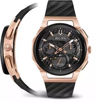 Японские наручные мужские часы Bulova 98A185. Коллекция CURV