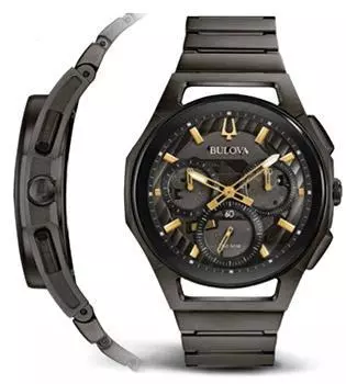 Японские наручные мужские часы Bulova 98A206. Коллекция CURV