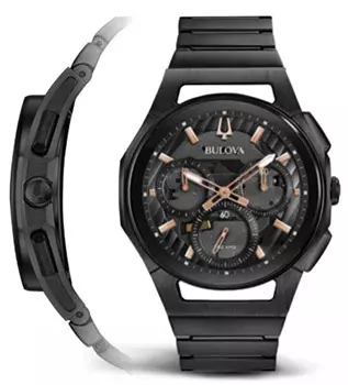 Японские наручные мужские часы Bulova 98A207. Коллекция CURV