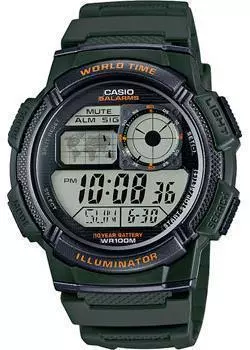 Японские наручные мужские часы Casio AE-1000W-3A. Коллекция Digital
