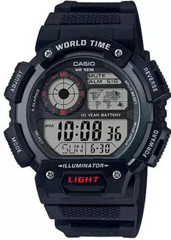 Японские наручные мужские часы Casio AE-1400WH-1A. Коллекция Digital