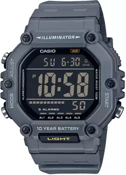 Японские наручные мужские часы Casio AE-1600H-8B. Коллекция Digital