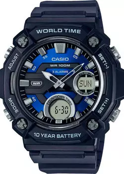 Японские наручные мужские часы Casio AEQ-120W-2A. Коллекция Ana-Digi