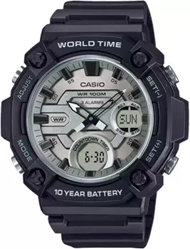 Японские наручные мужские часы Casio AEQ-120W-7A. Коллекция Ana-Digi