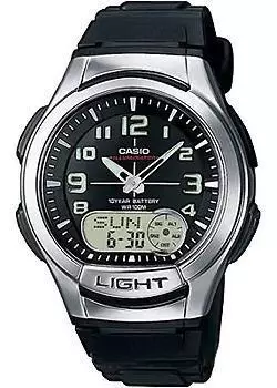 Японские наручные мужские часы Casio AQ-180W-1B. Коллекция Ana-Digi
