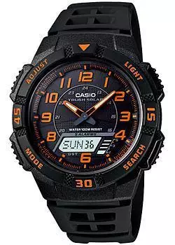 Японские наручные мужские часы Casio AQ-S800W-1B2. Коллекция Ana-Digi