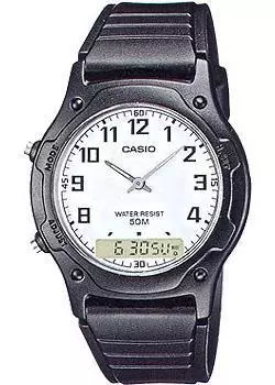 Японские наручные мужские часы Casio AW-49H-7B. Коллекция Ana-Digi