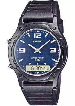 Японские наручные мужские часы Casio AW-49HE-2A. Коллекция Ana-Digi