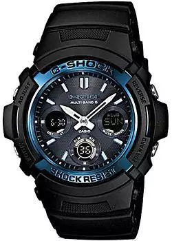 Японские наручные мужские часы Casio AWG-M100A-1A. Коллекция G-Shock