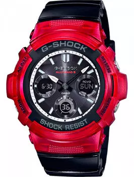 Японские наручные мужские часы Casio AWG-M100SRB-4AER. Коллекция G-Shock
