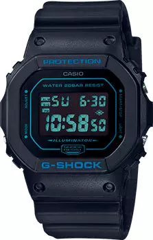 Японские наручные мужские часы Casio DW-5600BBM-1ER. Коллекция G-Shock