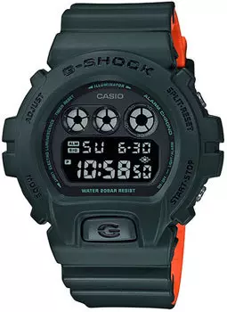 Японские наручные мужские часы Casio DW-6900LU-3E. Коллекция G-Shock