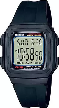 Японские наручные мужские часы Casio F-201W-1A. Коллекция Digital