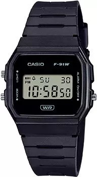 Японские наручные мужские часы Casio F-91WB-1A. Коллекция Digital