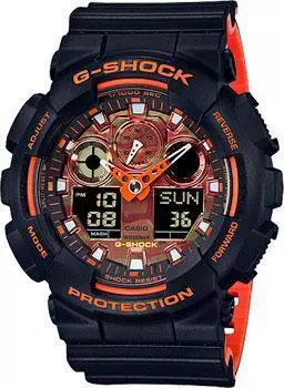 Японские наручные мужские часы Casio GA-100BR-1AER. Коллекция G-Shock