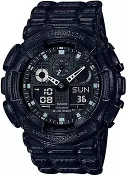 Японские наручные мужские часы Casio GA-100BT-1A. Коллекция G-Shock