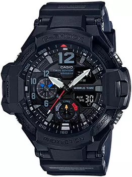 Японские наручные мужские часы Casio GA-1100-1A1. Коллекция G-Shock