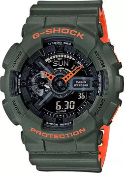 Японские наручные мужские часы Casio GA-110LN-3A. Коллекция G-Shock