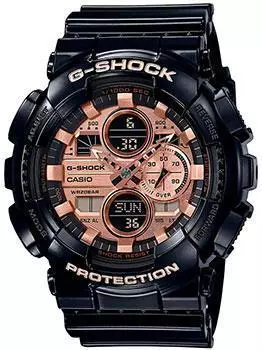 Японские наручные мужские часы Casio GA-140GB-1A2ER. Коллекция G-Shock