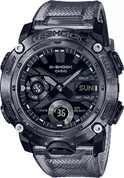 Японские наручные мужские часы Casio GA-2000SKE-8AER. Коллекция G-Shock