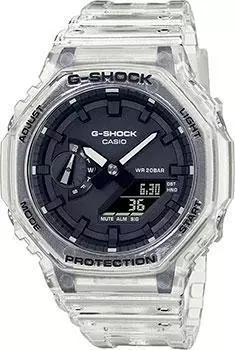 Японские наручные мужские часы Casio GA-2100SKE-7AER. Коллекция G-Shock