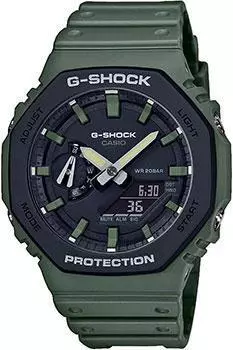 Японские наручные мужские часы Casio GA-2110SU-3AER. Коллекция G-Shock