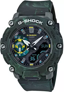 Японские наручные мужские часы Casio GA-2200MFR-3AER. Коллекция G-Shock