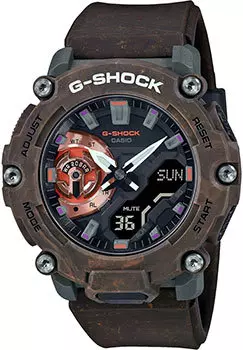 Японские наручные мужские часы Casio GA-2200MFR-5AER. Коллекция G-Shock