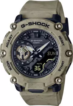 Японские наручные мужские часы Casio GA-2200SL-5A. Коллекция G-Shock