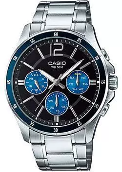 Японские наручные мужские часы Casio MTP-1374D-2A. Коллекция Analog