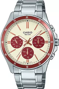 Японские наручные мужские часы Casio MTP-1374D-5A2. Коллекция Analog