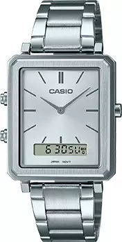 Японские наручные мужские часы Casio MTP-B205D-7E. Коллекция Ana-Digi