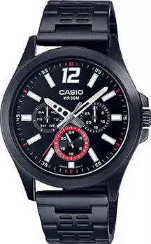 Японские наручные мужские часы Casio MTP-E350B-1B. Коллекция Analog