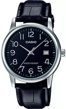Японские наручные мужские часы Casio MTP-V002L-1B. Коллекция Analog