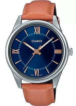 Японские наручные мужские часы Casio MTP-V005L-2B5. Коллекция Analog