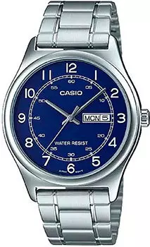 Японские наручные мужские часы Casio MTP-V006D-2B. Коллекция Analog