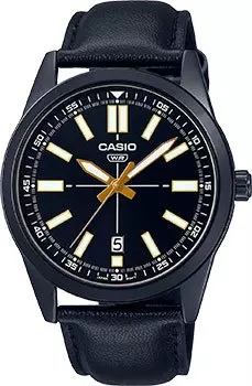 Японские наручные мужские часы Casio MTP-VD02BL-1E. Коллекция Analog