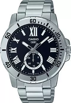 Японские наручные мужские часы Casio MTP-VD200D-1B. Коллекция Analog