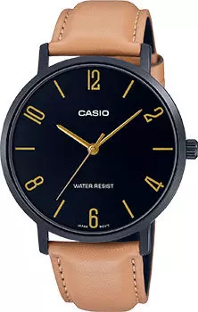 Японские наручные мужские часы Casio MTP-VT01BL-1B. Коллекция Analog