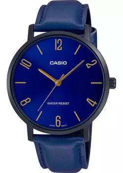 Японские наручные мужские часы Casio MTP-VT01BL-2B. Коллекция Analog