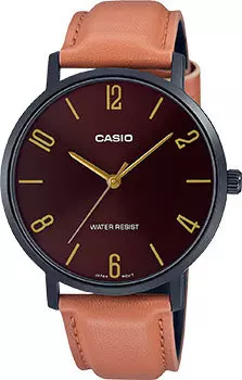 Японские наручные мужские часы Casio MTP-VT01BL-5B. Коллекция Analog